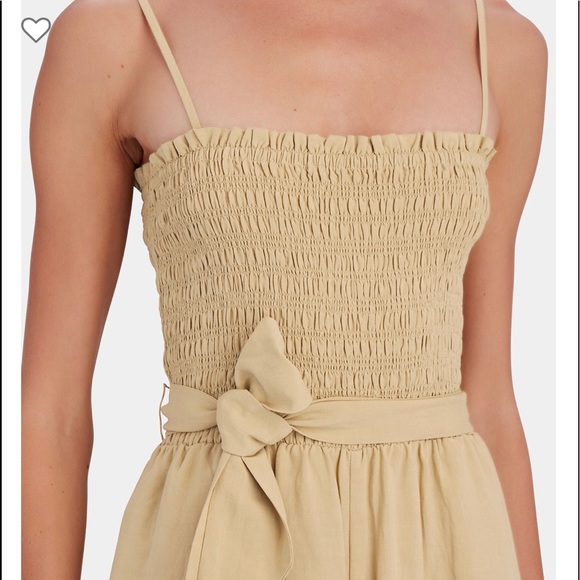 INTERMIX Belted Smocked Jumpsuit - Picture 4 of 11